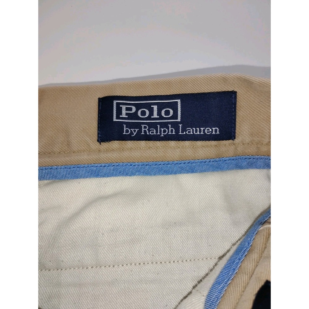 Polo Ralph Lauren Shorts Mens 32 Khaki Classic Fit 9 Inch Chino Flat Front - Picture 4 of 8